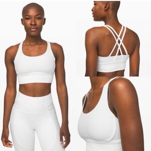 Lululemon Energy Bra Long Line Texture White 4